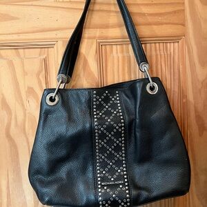 Michael Kors Black Studded Shoulder Bag